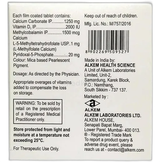 gemcal xt tablet 15's